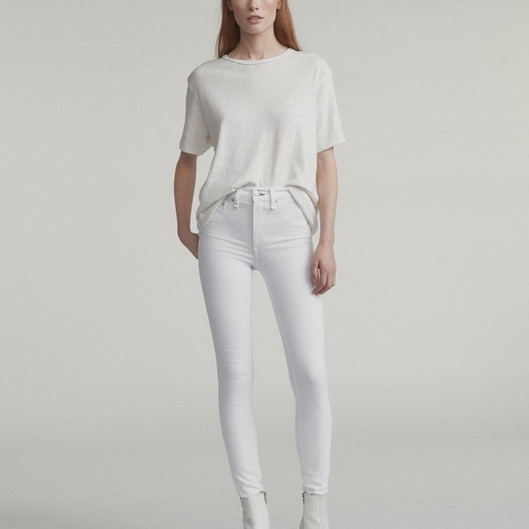 RAG & BONE White High Rise Ankle Skinny - Picture 4 of 9